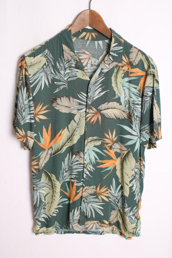 camisa vintage hombre print-78 Camisa Hawaiana Vintage Verde "XS"