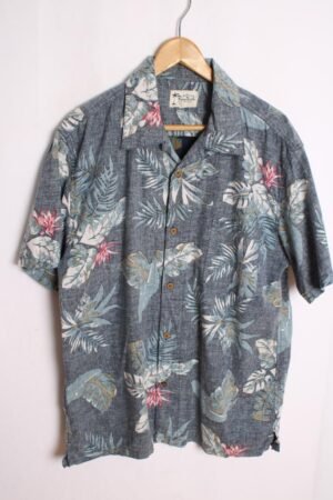 Camisa Hawaiana Vintage Azul Mate "L"
