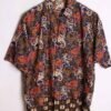 Camisa Estampado Indonesio Vintage Azul "M"