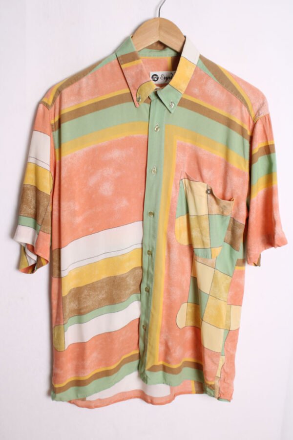 Camisa Crazy Print Style Vintage Pastel "M"