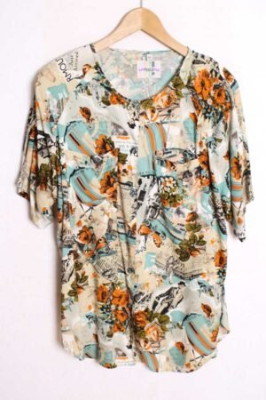 Blusa Vintage Estampado Crazy Años 90 "L"