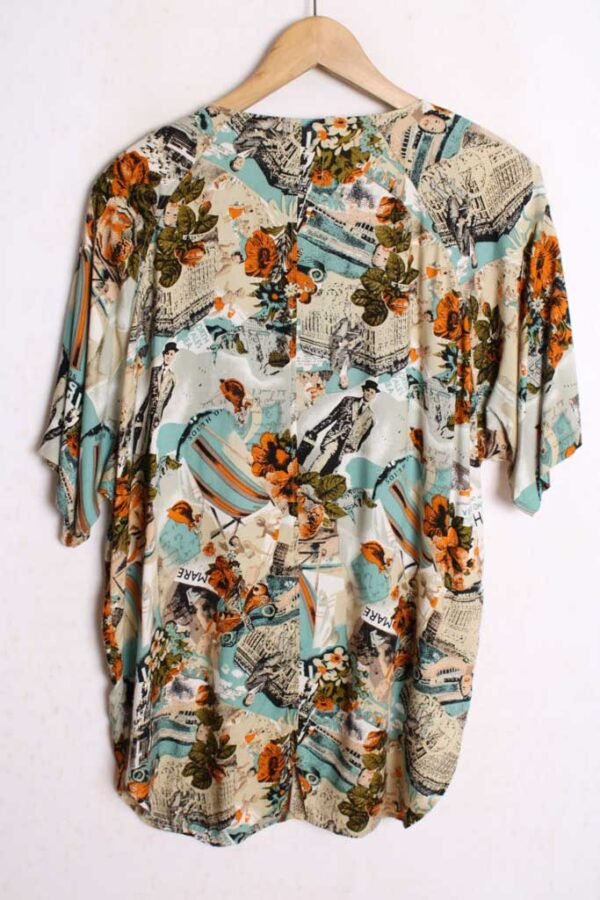 Blusa Vintage Estampado Crazy Años 90 "L"