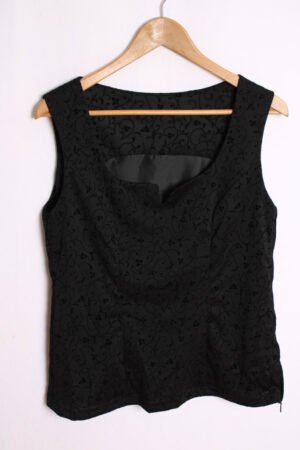 Top Negro Handmade Negro Vintage "S"
