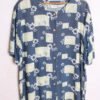 Blusón Vintage Marino con Flores "2XL"