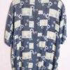 Blusón Vintage Marino con Flores "2XL"