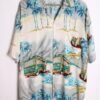 Camisa Hawaiana Vintage Coches y Surf "XL"