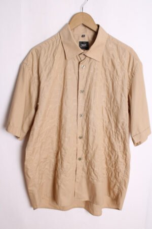 camisa-vintage-verano-estampada-71.jpg Camisa Color Caqui con Flores Bordadas Vintage "XL"