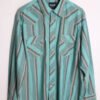 Camisa Wrangler Vintage Turquesa a Rayas "XL"