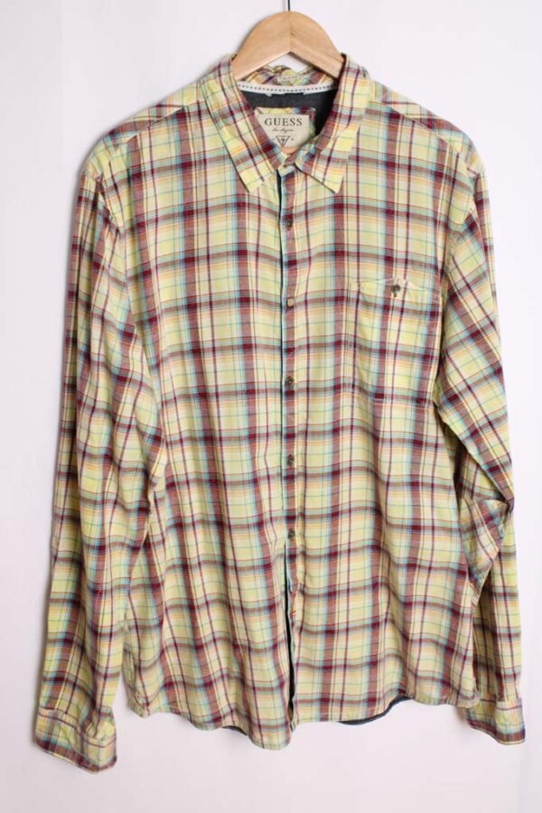 Camisa Guess Vintage Amarilla "XL" slim fit