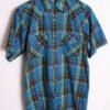Camisa Ely Cattleman Vintage Cuadros Azules "S"