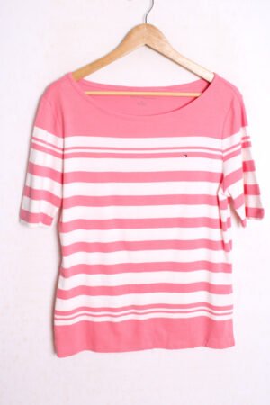Camiseta Vintage Tommy Hilfiger Rayas "L" chica