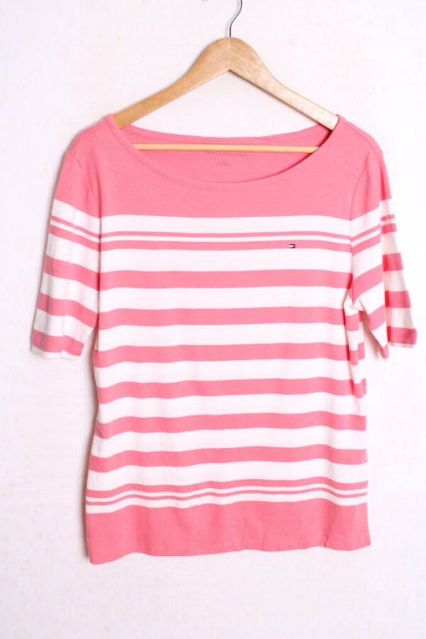 Camiseta Vintage Tommy Hilfiger Rayas "L" chica