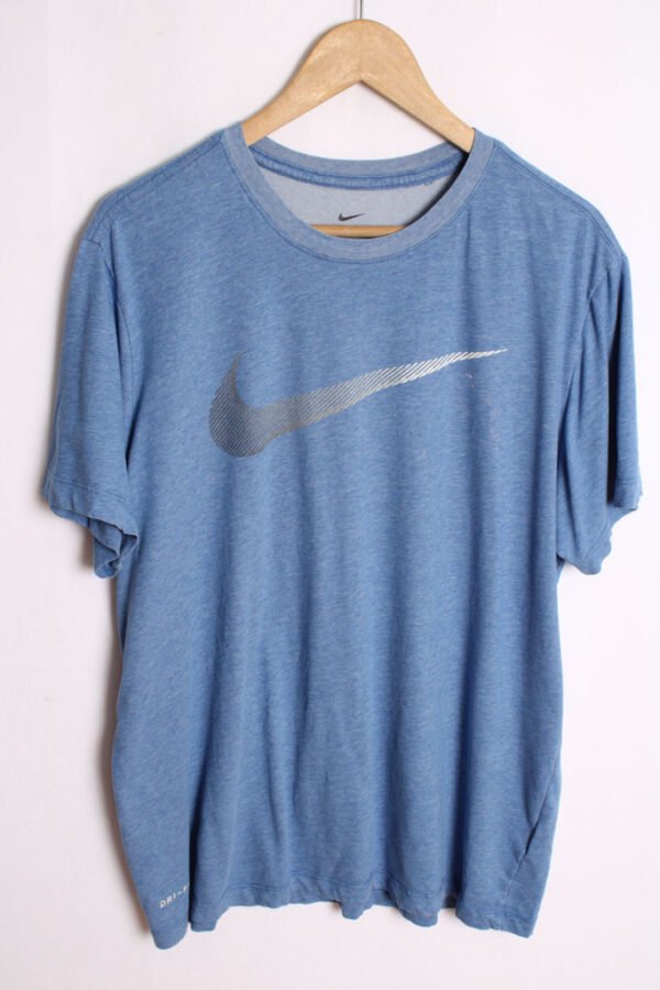 Camiseta Nike Dry Fit Vintage Azul Jaspeada "L"