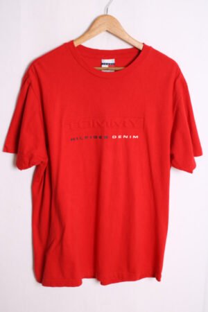 Camiseta Vintage Tommy Hilfiger Jeans Roja "M"