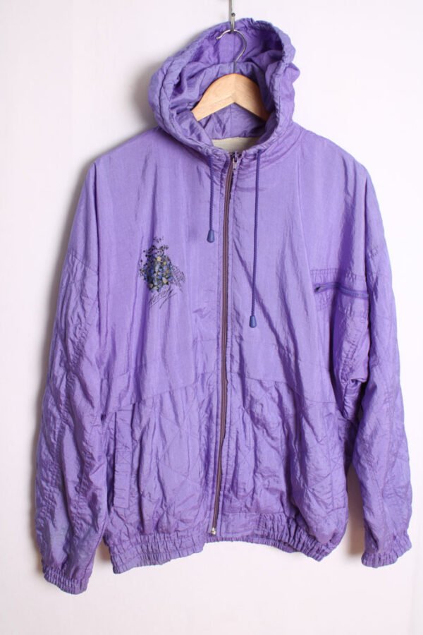 Crazy Jacket Vintage Morada con Capucha "XL"
