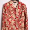 Chaqueta Vintage Roja Flores y Paisley "M/L"