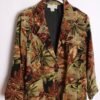 Blazer Vintage Negra con Hojas "L"