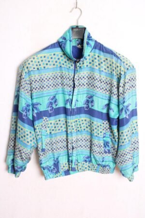 Crazy Jacket Vintage de Seda Tonos Pastel "L"