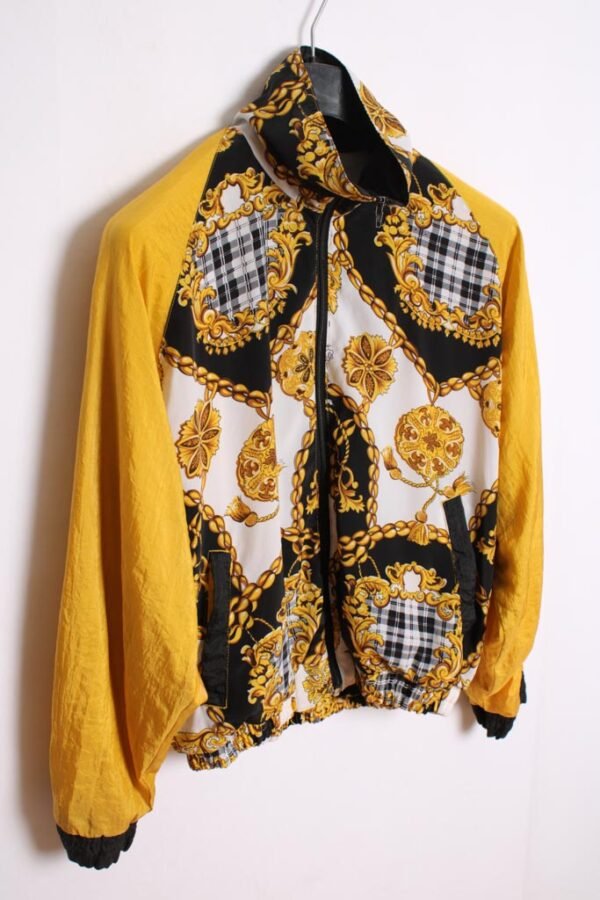 crazy print jacket vintage mujer-35 Crazy Jacket Vintage Medallones y Pata de Gallo "L"