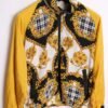 crazy print jacket vintage mujer-36 Crazy Jacket Vintage Medallones y Pata de Gallo "L"