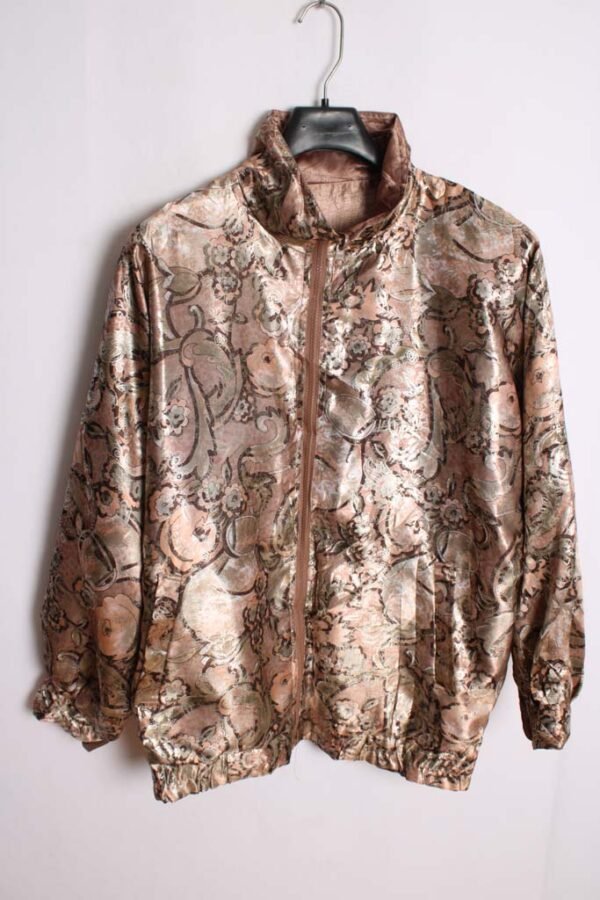 Crazy Jacket Reversible Vintage Tornasolada Flores "XL"
