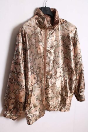 Crazy Jacket Reversible Vintage Tornasolada Flores "XL"