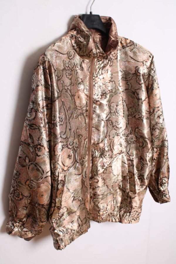 Crazy Jacket Reversible Vintage Tornasolada Flores "XL"
