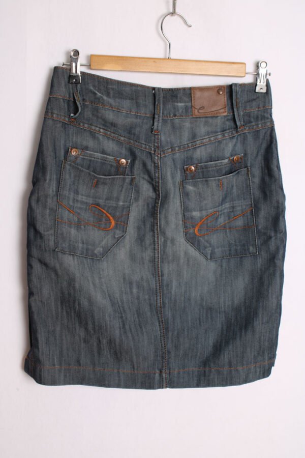 Falda Denim Vintage Efecto Desgastado "S"