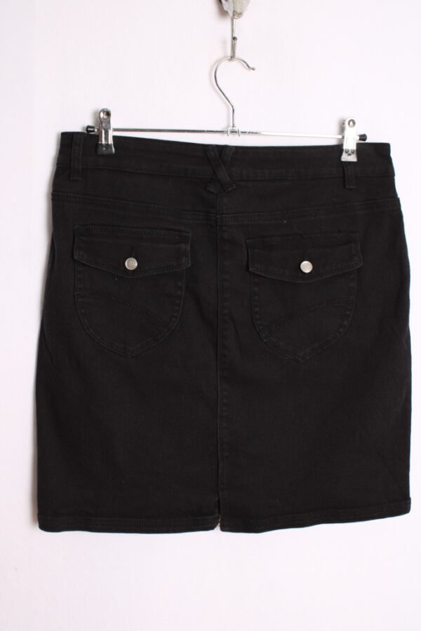 Falda Negra Denim Vintage Mini "M/L"