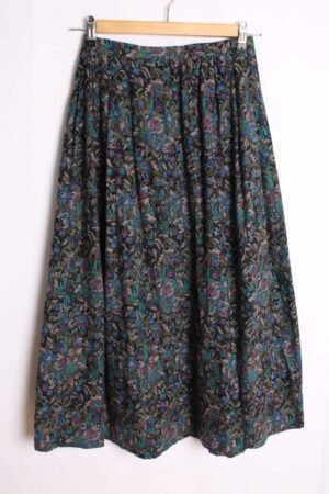 Falda Print Paisley Vintage Tonos Morados "XS"