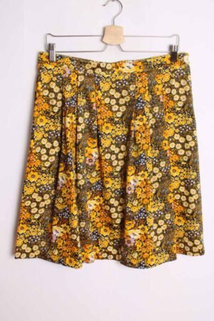 Falda Vintage Estampado Flores Amarillas "M"