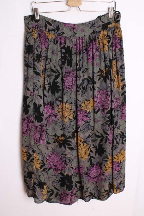 Falda Midi Vintage Estampado Flores "XL/2XL"