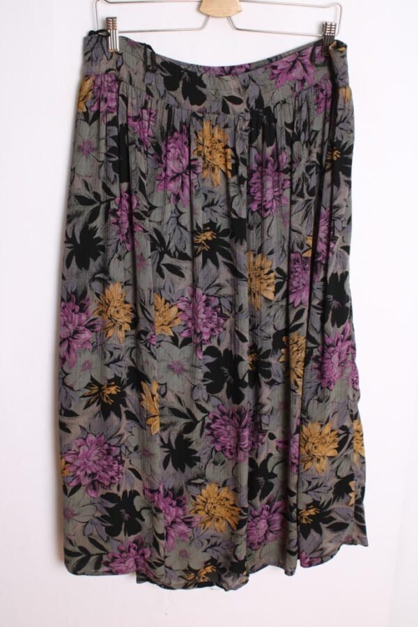 Falda Midi Vintage Estampado Flores "XL/2XL"