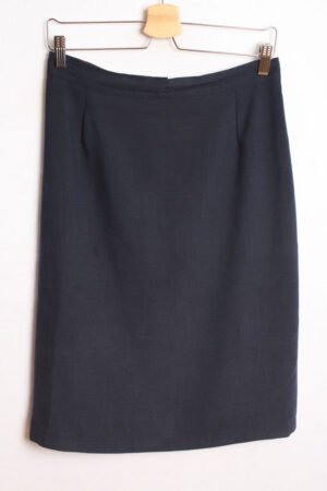 Falda Vintage Midi Recta Azul Marino "M"
