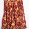Falda de Otoño Violeta Vintage y Floral "M"