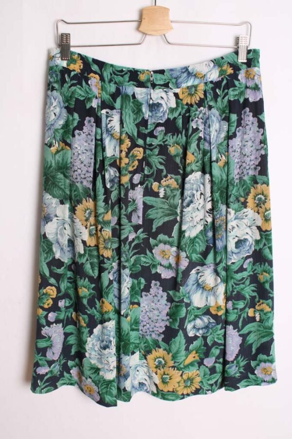 Falda Vintage Marino Estampado Flores "L/XL"