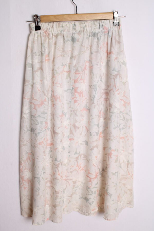 Falda Midi Vintage Flores Tonos Pastel "S/M"