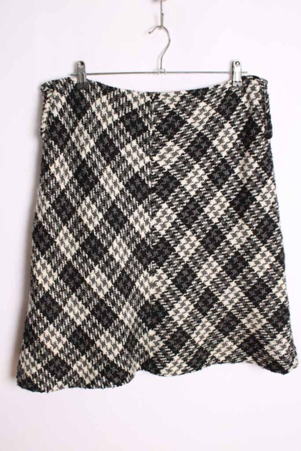 Falda Tweed Blanca y Negra Vintage "2XL"