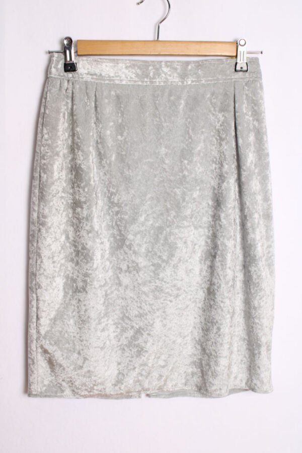 Falda Gris Terciopelo Vintage "S"