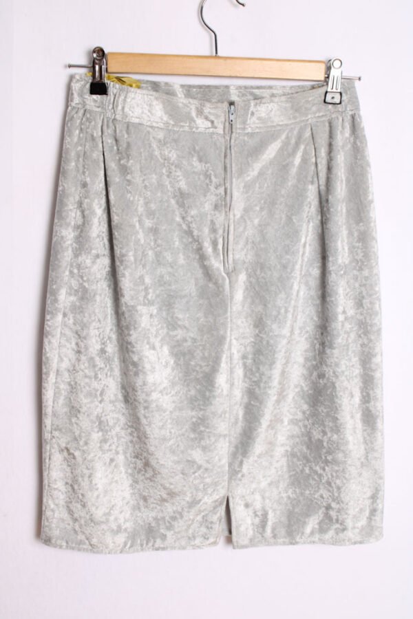 Falda Gris Terciopelo Vintage "S"