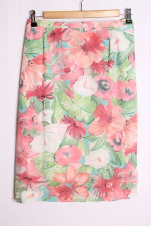 Falda Estampado Floral Vintage Pastel "XL"