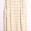 Falda Midi Vintage Rayas Blancas y Amarillo Pastel "L"