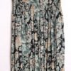 Falda A-Line Vintage Azul Marino con Flores "XL"