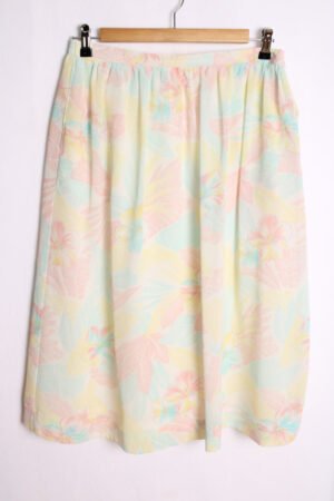 Falda Midi Vintage Estampado Pastel "L/XL"