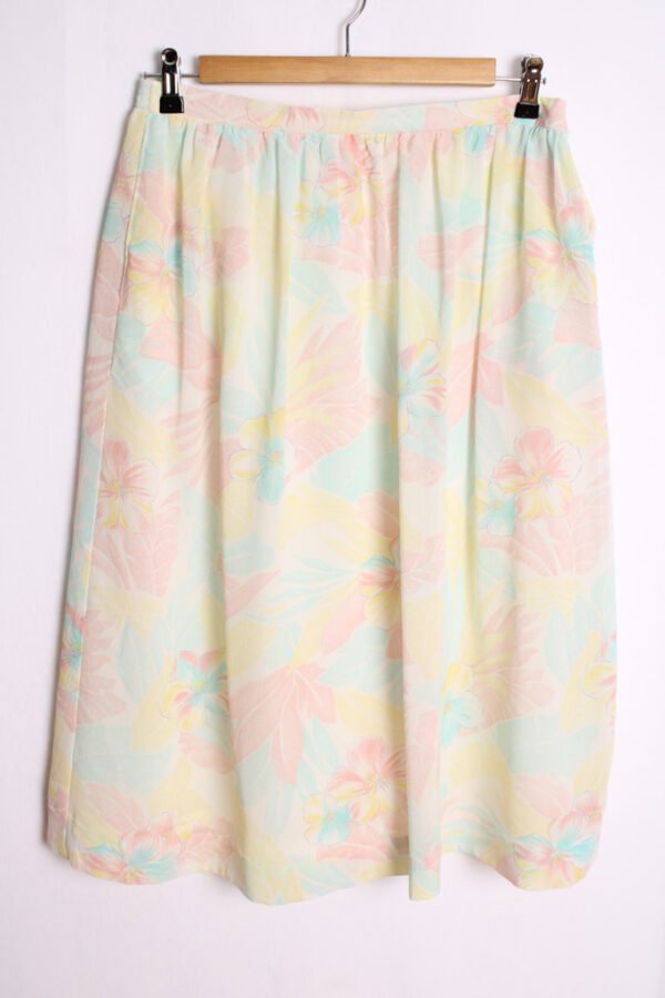 Falda Midi Vintage Estampado Pastel "L/XL"