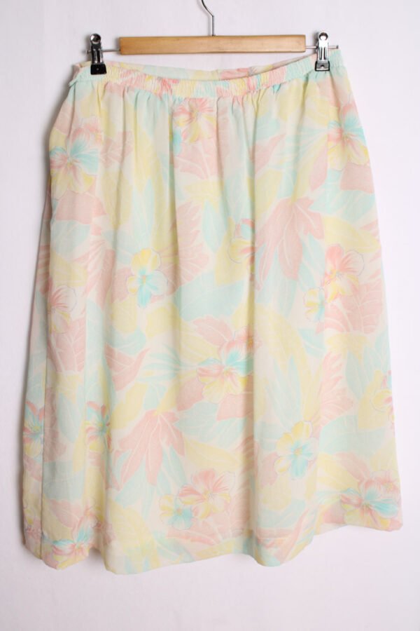 Falda Midi Vintage Estampado Pastel "L/XL"