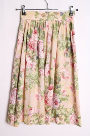 Falda Vintage Estampado Flores Pastel "2XS"