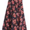 Falda Vintage Estampada Negra con Flores "3XS"