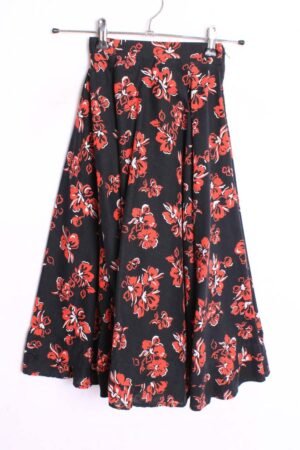 falda-vintage-verano-45.jpg Falda Vintage Estampada Negra con Flores "3XS"