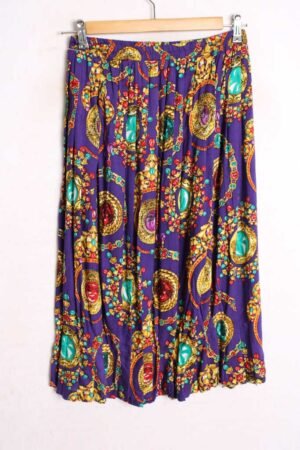 Falda Midi Vintage Estampado Joyas "S/L"